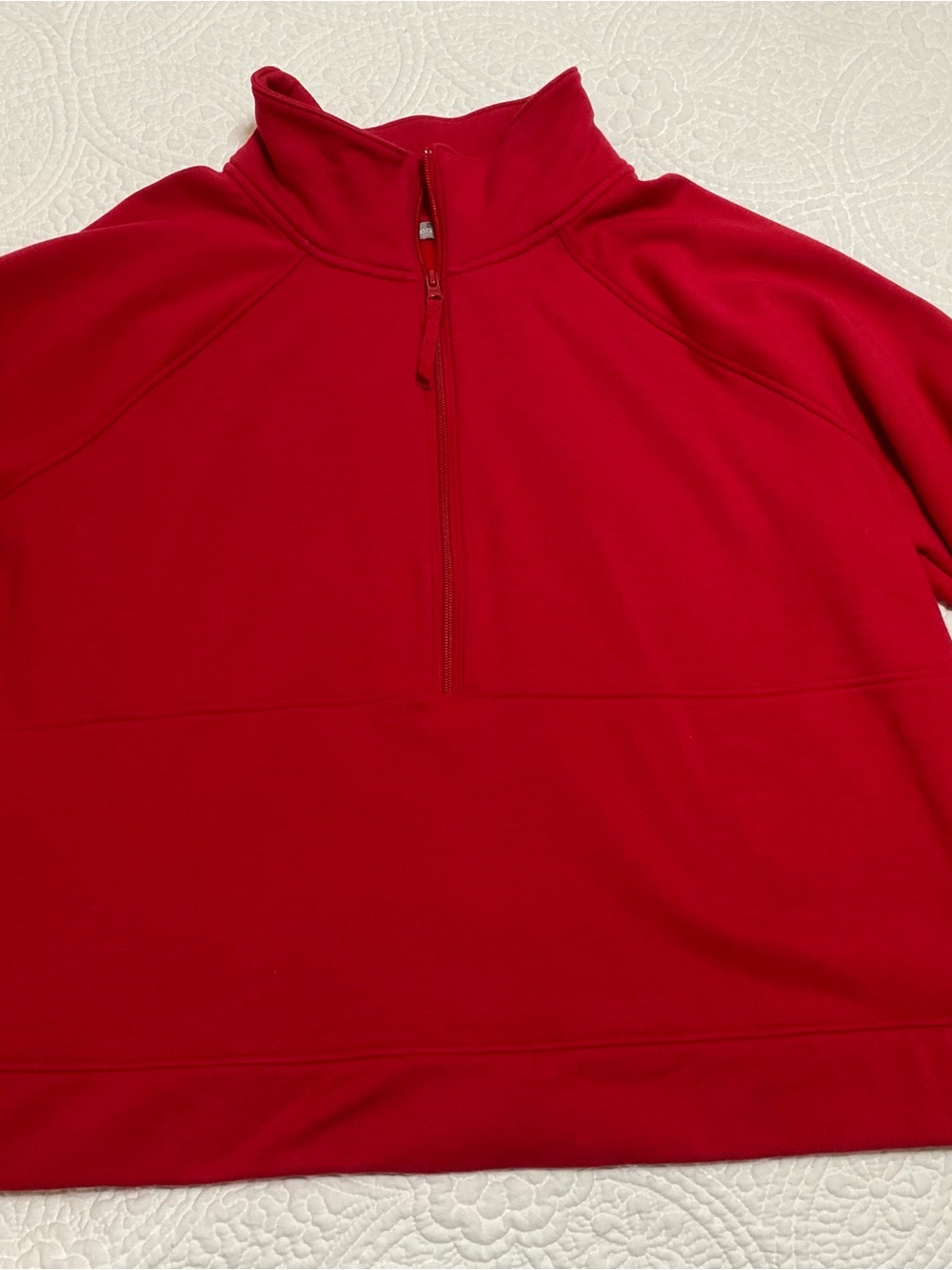 T by Talbots Red Quarter Zip Pullover 2X
